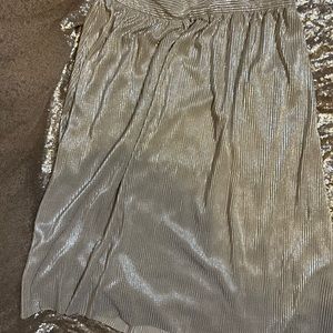Gold Metalic midi skirt Who What Wear